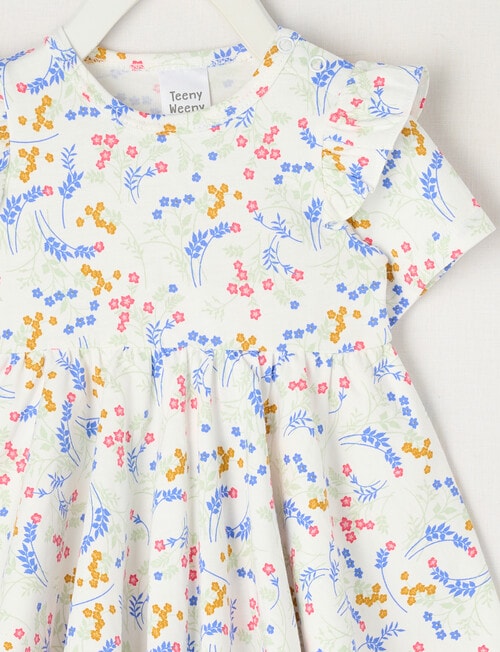 Teeny Weeny Play Time Meadow Low-High Dress, White product photo View 02 L