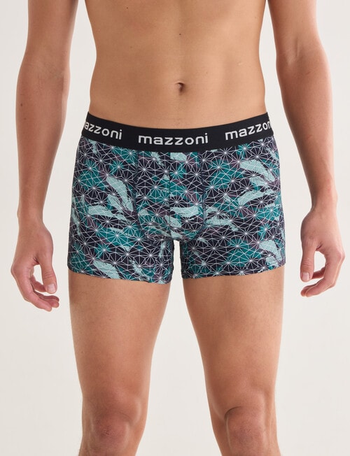 Mazzoni Geo Camo Print Viscose Rayon from Bamboo-Blend Trunk, Multicoloured, Assorted product photo