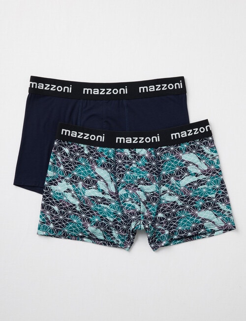 Mazzoni Geo Camo Print Viscose Rayon from Bamboo-Blend Trunk, Multicoloured, Assorted product photo View 03 L