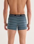 Mazzoni Viscose Rayon from Bamboo-Blend Trunk, 2-Pack, Navy, Teal & Sage Stripe & Plain Navy product photo View 02 S