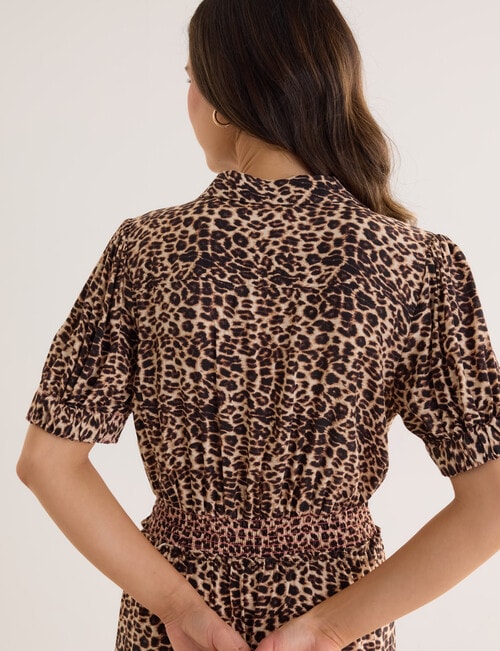 Whistle Shirred Waist Dress, Animal product photo View 06 L