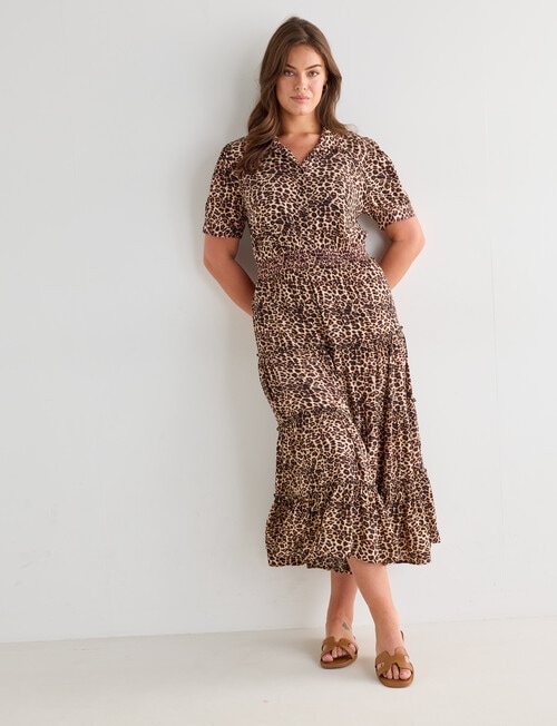 Whistle Shirred Waist Dress, Animal product photo View 12 L