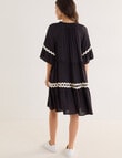 Whistle Ric Rac Ruffle Dress, Black product photo View 02 S