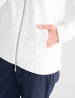 Ella J Two-Way Zip Sweatshirt, Ivory product photo View 06 S