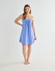 Mineral Sleep Stripe Nightie, Blue product photo View 03 S