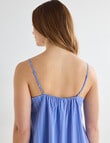 Mineral Sleep Stripe Nightie, Blue product photo View 06 S