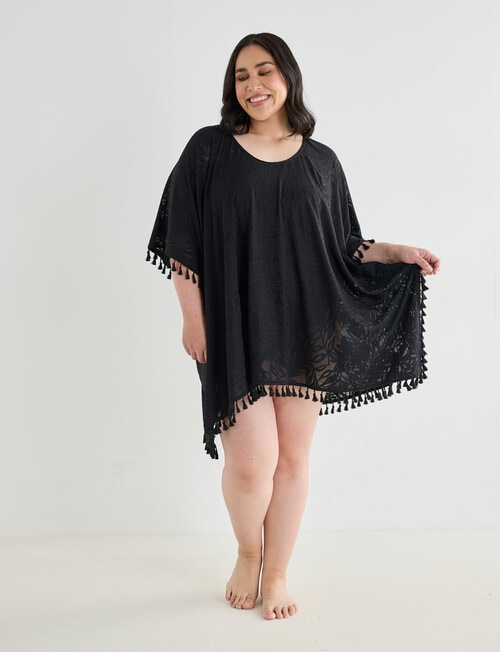 Zest Resort Curve Mesh Kaftan, Black product photo View 03 L