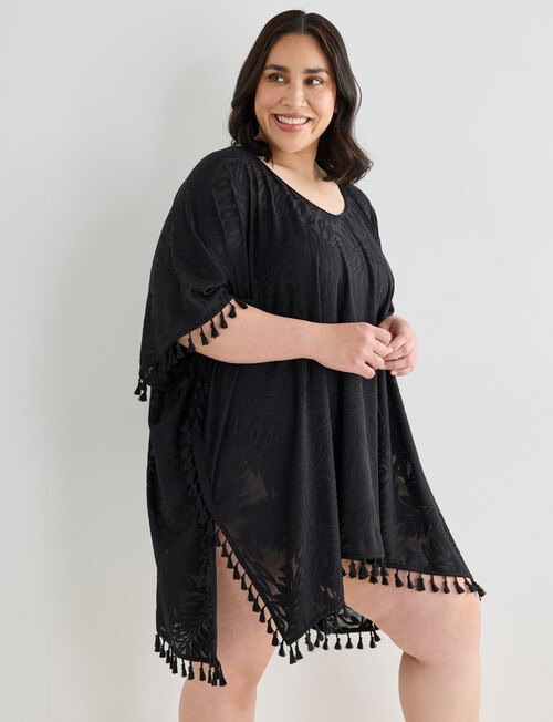 Zest Resort Curve Mesh Kaftan, Black product photo View 04 L