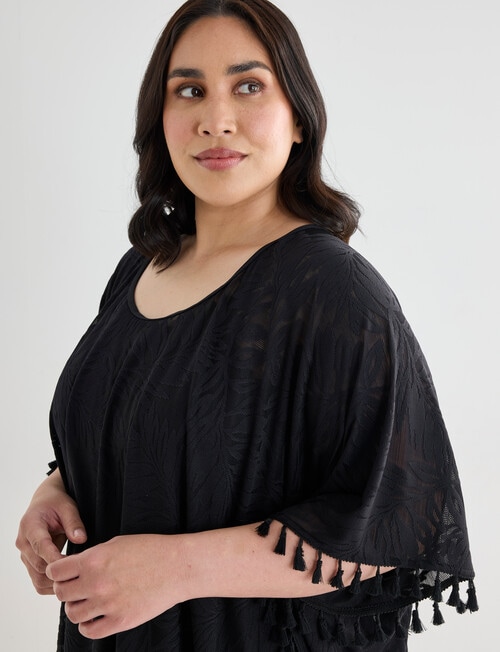 Zest Resort Curve Mesh Kaftan, Black product photo View 05 L