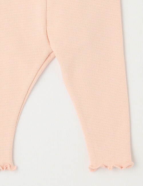 Little Bundle Waffle Essentials Pants, Dusty Pink product photo View 02 L
