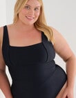 Zest Resort Curve Square Neck Panelled Suit, Black product photo View 04 S