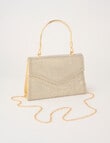 Whistle Accessories Sparkle Top Handle Evening Bag, Gold product photo