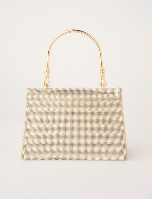 Whistle Accessories Sparkle Top Handle Evening Bag, Gold product photo View 02 L