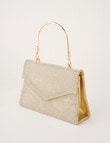 Whistle Accessories Sparkle Top Handle Evening Bag, Gold product photo View 05 S