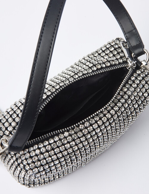 Whistle Accessories Square Sparkle Bag, Black product photo View 07 L