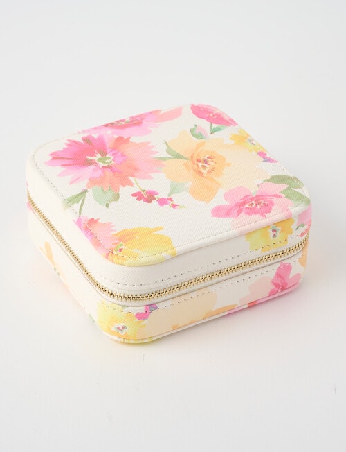 Boston + Bailey Square Printed Jewellery Box, Bright Bloom product photo