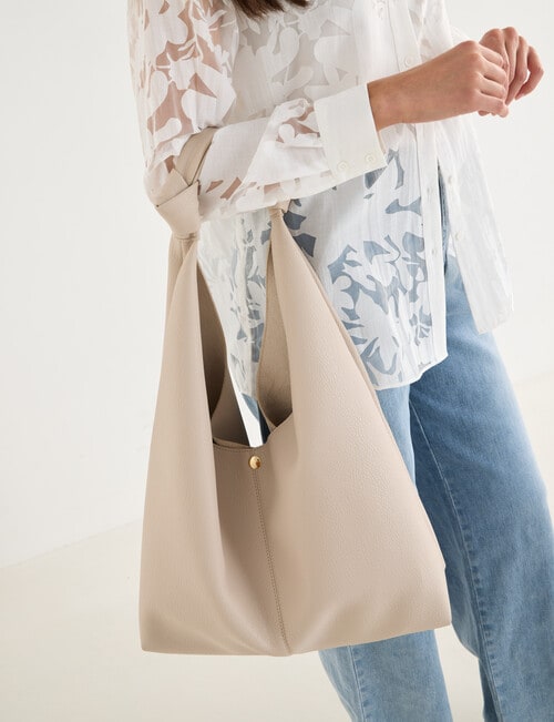 Whistle Accessories Knot Handle Tote Bag, Stone product photo