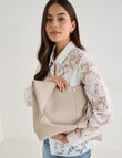 Whistle Accessories Knot Handle Tote Bag, Stone product photo View 07 S