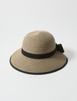 Boston + Bailey Bow Cloche Hat, Natural & Black product photo