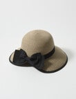 Boston + Bailey Bow Cloche Hat, Natural & Black product photo View 02 S