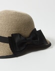 Boston + Bailey Bow Cloche Hat, Natural & Black product photo View 03 S