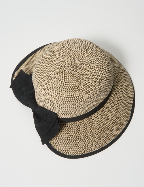 Boston + Bailey Bow Cloche Hat, Natural & Black product photo View 04 L