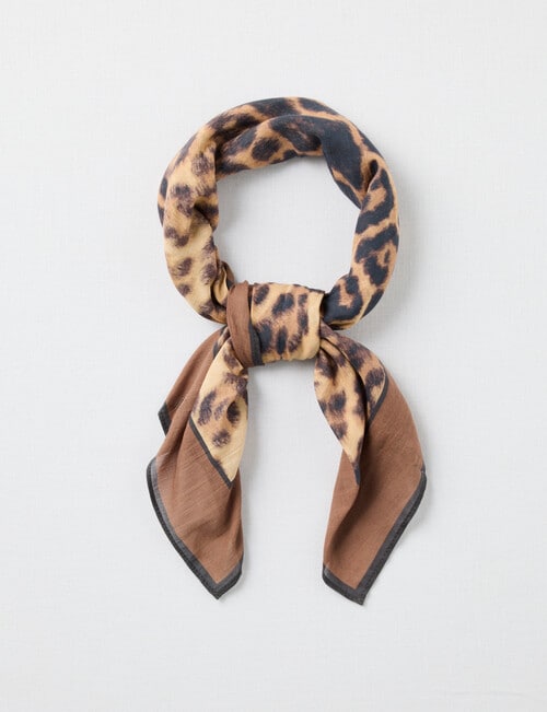 Boston + Bailey Square Cotton Print Scarf, Animal product photo