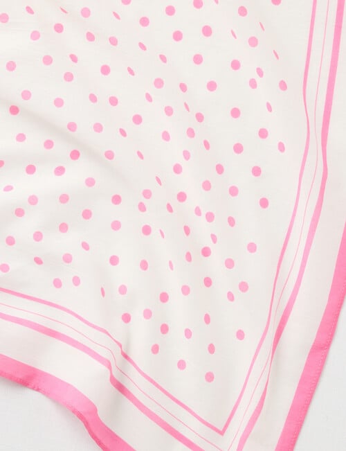 Boston + Bailey Square Cotton Print Scarf, Pink Spot product photo View 02 L