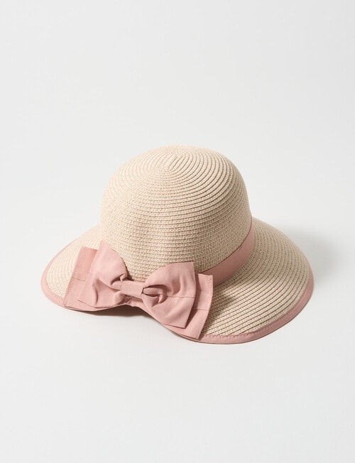 Boston + Bailey Bow Cloche Hat, Ivory & Blush product photo View 02 L