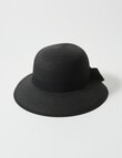 Boston + Bailey Bow Cloche Hat, Black & Black product photo