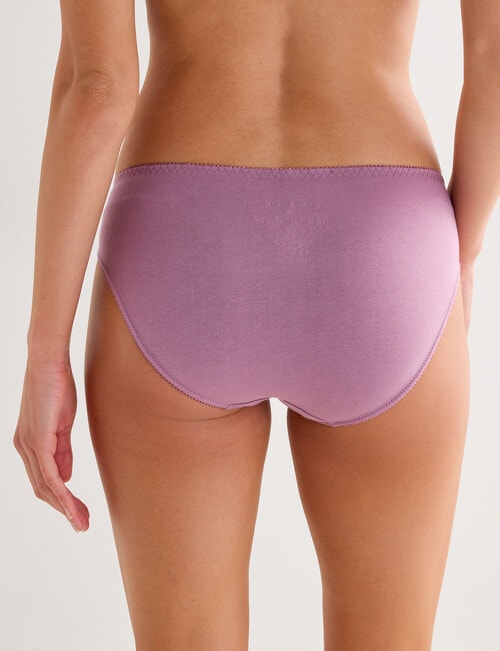 Lyric Cotton & Lace Top Bikini Brief, Violet product photo View 02 L
