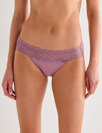 Lyric Lace Top Bikini Brief, Violet product photo