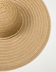 Zest Resort Wide Brim Bead Trim Hat, Natural product photo View 03 S