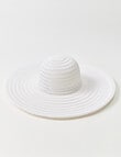 Zest Resort Wide Brim Bead Trim Hat, White product photo