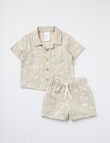 Teeny Weeny Safari Short Sleeve Shirt & Short Set, 2-Piece, Sage product photo