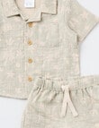 Teeny Weeny Safari Short Sleeve Shirt & Short Set, 2-Piece, Sage product photo View 02 S