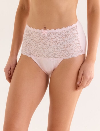 Lyric Cotton & Lace Top Full Brief, Blush product photo