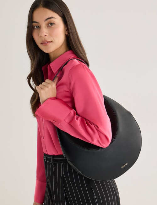 Whistle Accessories Round Shoulder Bag, Black product photo View 08 L