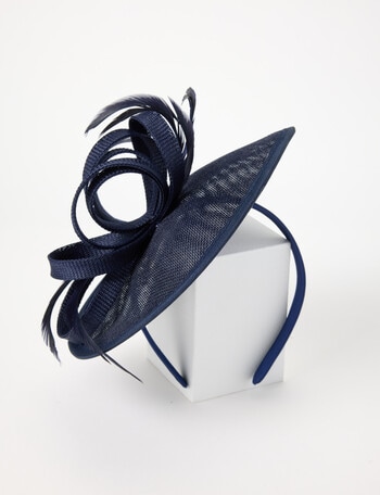 Whistle Accessories Lillian Fascinator, Navy product photo