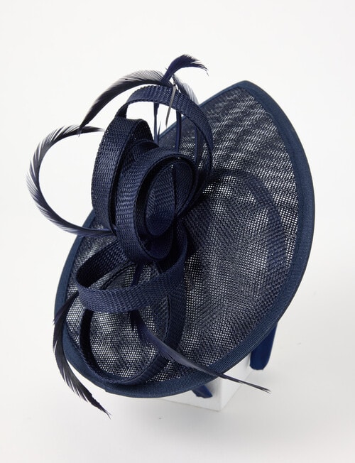 Whistle Accessories Lillian Fascinator, Navy product photo View 02 L