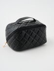 Boston + Bailey Quilted Zip Vanity Case, Black product photo
