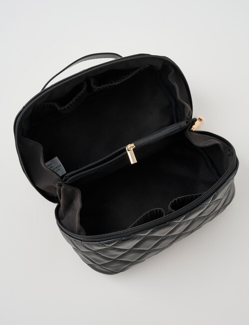 Boston + Bailey Quilted Zip Vanity Case, Black product photo View 04 L