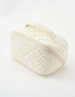 Boston + Bailey Quilted Zip Vanity Case, Ivory product photo View 03 S