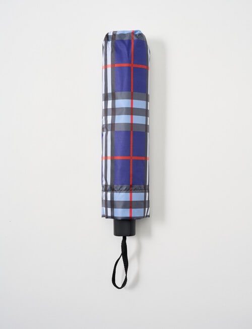Xcesri Printed Umbrella, Navy Check product photo View 02 L