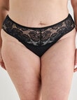 Lyric Dawn Lace Hi Cut Brief, Black product photo