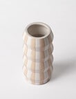 M&Co Lola Stripe Vase, Beige product photo View 03 S