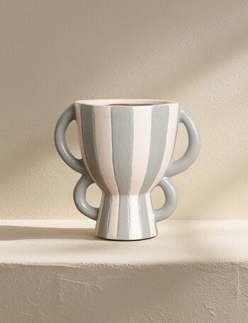 M&Co Lola Stripe Vase, Ballad product photo
