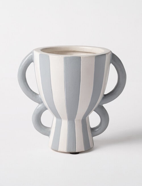 M&Co Lola Stripe Vase, Ballad product photo View 02 L