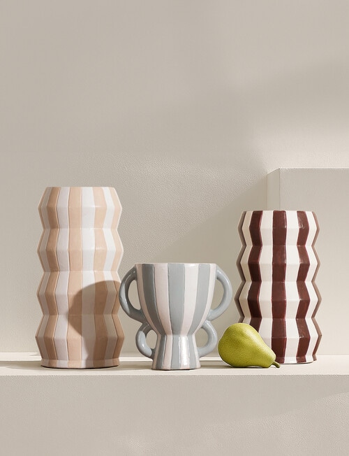M&Co Lola Stripe Vase, Ballad product photo View 06 L