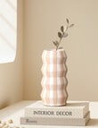 M&Co Lola Stripe Vase, Beige product photo